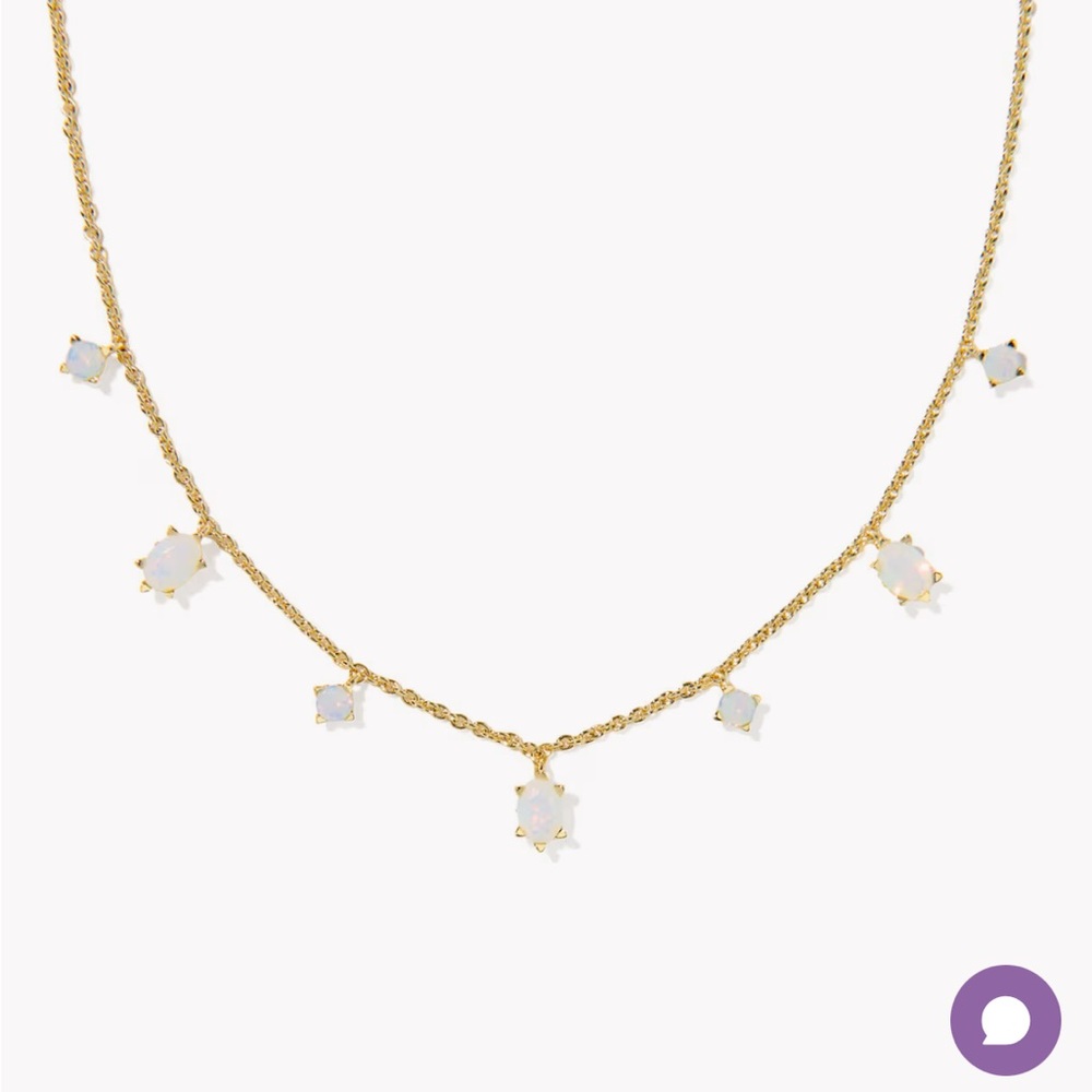 Kendra Scott Gold Necklace with Opal Charms